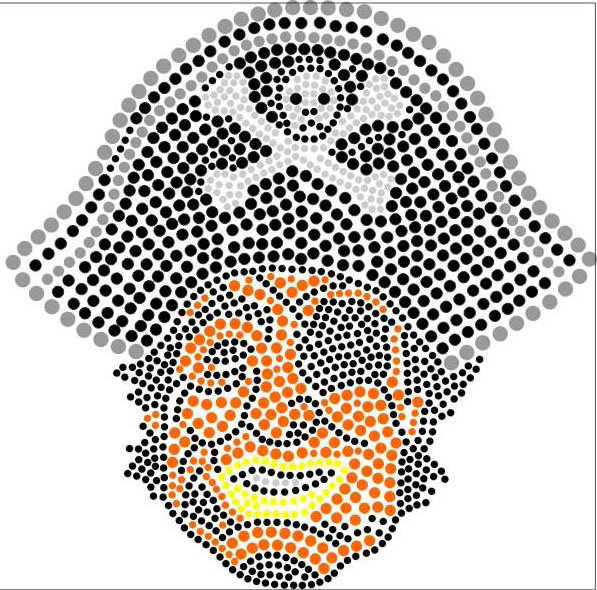 Motif Hot Fix, Transfer hot fix, Rhinestone motif, Transfer hot fix, Heat transfer-Pirate