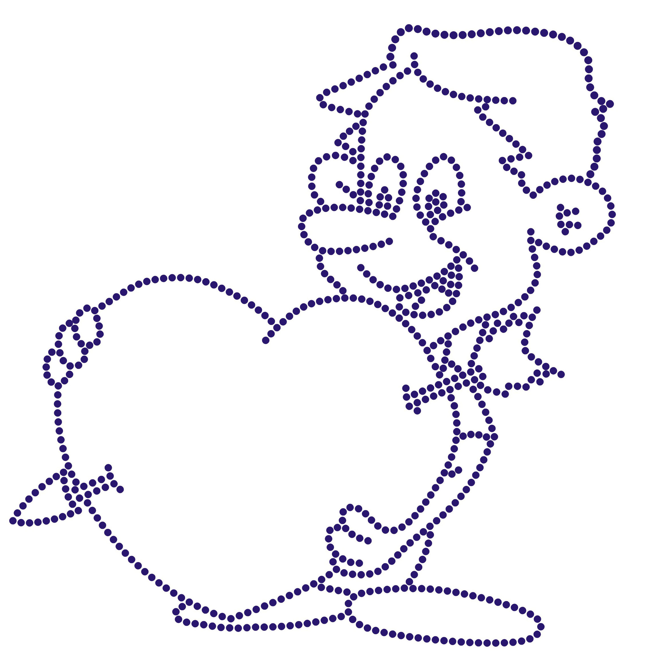 Rhinestone motif, Crystal, Custom motifs, Heat transfer, Rhinestone transfer-Man&Heart