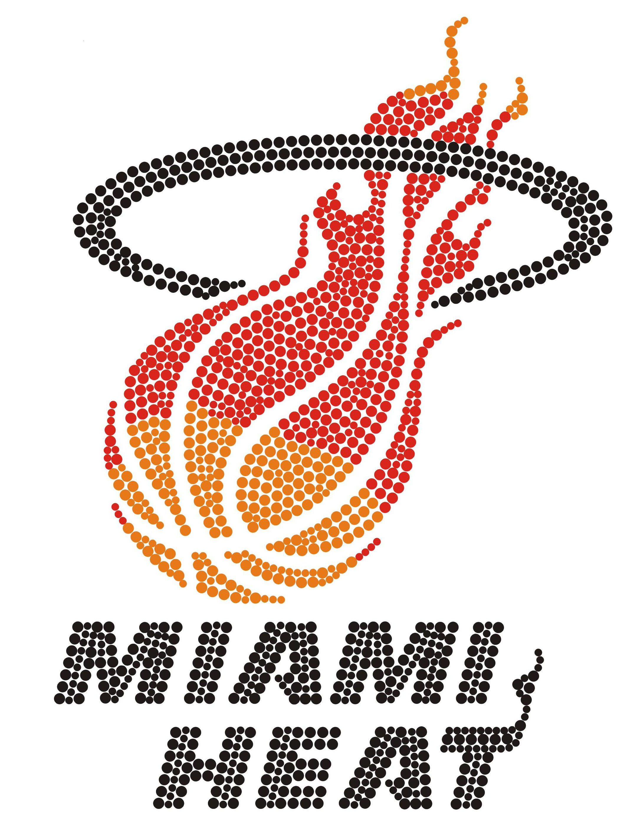 Rhinestone transfer, Crystal motifs, Crystal transfers, Crystal rhinestone motif-Miami Heat