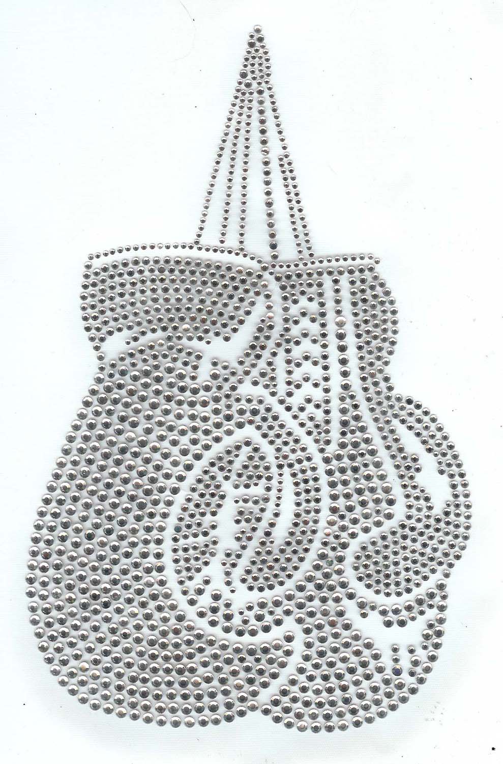 Transfers, Heat transfers, Hot fix motif, Iron on transfers, Motif, Rhinestone -Boxing