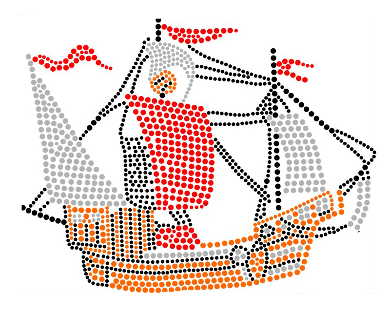 Motif, Heat transfer, Hot fix transfer, Iron on transfer, Hot fix rhinestone motif